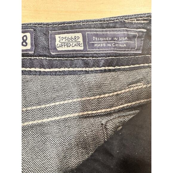 Miss Me Jeans Cuffed Denim Capri Size 29 JP5668P Bling Feathering - Picture 3 of 9